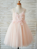 Robes cortège enfant perlées sans manches sweetheart Col Robes de soirée pour enfants rose tendre