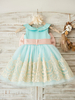 Robes cortège enfant Peter Pan col sans manches arcs robes enfants formelles Pageant