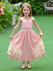 Robes cortège enfant Robe de soirée sociale à volants en coton avec volants