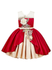 Robes cortège enfant rouge en dentelles Polyester Longueur au genou robe de fille de fleur