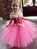 Robes cortège enfant Sleeping Beauty Cou carré Cou Polyester Sans Manches Longueur Thé