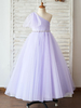 Robes cortège enfant une épaule manches Sash formelles d\