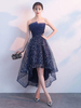 Robes de bal courtes bleu marine en dentelle paillettes Robe de Cocktail