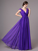 Robes de bal lavande cou mousseline de soie dos nu fleurs longue robe de demoiselle