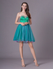 Robes de bal sans bretelles courte robe de bal strass perlé robe de graduation chérie organza