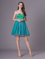 Robes de bal sans bretelles courte robe de bal strass perlé robe de graduation chérie organza