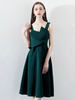 Robes de cocktail en satin une ligne robe de soirée de longueur de thé