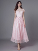 Robes de cocktail robe de bal à manches courtes en dentelle vintage arcs robe occasion occasionnelle