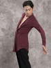 Robes de danse latine Ember Red Men Modal Top Dancing Wear Déguisements Halloween