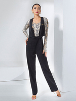 Robes De Danse Latine Pantalon Lycra Spandex Noir Danse Dans Lensemble