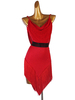 Robes de danse latine Robe de danse Lycra Spandex pour femme rouge