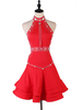 Robes de danse latine strass perle perle dos nu latine danseur costume de danse Déguisements Halloween
