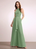 Robes de demoiselle dhonneur combinaison longueur au sol fermeture éclair robe de bal en polyester