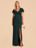 Robes de demoiselle dhonneur en mousseline de soie ligne a longueur au sol robe de soirée de mariage