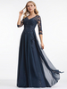 Robes de demoiselle dhonneur en mousseline de soie ligne a longueur au sol robe de soirée de mariage