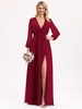 Robes de demoiselle dhonneur en mousseline de soie robe de bal longueur au sol robe de bal