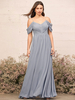 Robes de demoiselle dhonneur gris clair en mousseline de soie sans manches dos nu fermeture éclair une ligne en mousseline de soie longueur au sol robe de bal