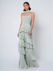 Robes de demoiselle dhonneur robe de bal longueur au sol dos nu en mousseline de soie robe de soirée de mariage
