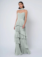 Robes de demoiselle dhonneur robe de bal longueur au sol dos nu en mousseline de soie robe de soirée de mariage