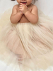 Robes de demoiselle dhonneur rose col bijou polyester sans manches longueur au sol une ligne formelle robes de reconstitution historique pour enfants