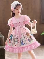 Robes de demoiselle dhonneur roses conçues décolleté manches courtes dentelle tulle brodé enfants robes de soirée sociale
