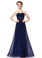 Robes de fête en mousseline de soie bretelles Sweetheart demoiselle d’honneur