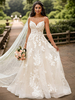 Robes de mariée Court Train A-ligne sans manches en dentelle chérie cou robes de mariée