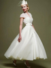 Robes de mariée courtes 2025 col en V manches courtes A-ligne cheville longueur robes de mariée personnalisation gratuite