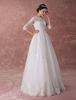 Robes de mariée en ivoire robes de bal princesse dentelle perles longueur de mariage robe de mariée de luxe