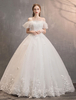 Robes de mariée en tulle ivoire sur lépaule dentelle Applique princesse robe de mariée