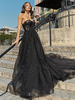 Robes de mariée fidèles noires dentelle a-ligne sans manches taille naturelle dentelle Court Train robe de mariée
