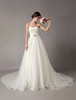 Robes de mariée ivoire bustier en dentelle perles chapelle train robes de mariée