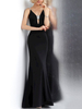 Robes de mariée noire Polyester Sirène Seridess Sterespess Sterless Strips Cou Taille Naturel avec robe de mariée de train