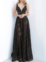 Robes de mariée noire Une ligne sans manches Naturel Taille naturelle de lacet de dentelle avec robe de mariée