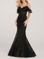 Robes de mariée noires sirène sans manches dos nu à lacets en polyester avec train robe de mariée en dentelle