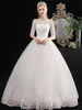 Robes de mariée pas cher Eric White hors de lépaule demi-manches robe de bal Doux Tulle à lacets étage longueur robes de mariée