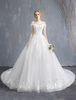 Robes de mariée princesse robe de bal en dentelle perlée chaînes de la robe de mariée épaule