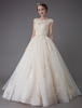 Robes de mariée princesse robes de Champagne Champagne Lace Applique Perlée Maxi Robe de mariée