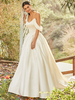 Robes de mariée vintage avec train bijou cou sans manches en tissu satiné robes de mariée