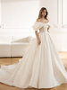 Robes de mariée Vintage sans bretelles sans manches taille naturelle tissu en Satin avec poches de Train robe de mariée