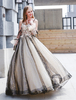 Robes de Quinceanera Noires Luxe Tulle Robes de Bal Perles Perlées Maxi Femmes Pageant Robe