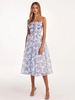 Robes De Soirée Bleu Ciel Clair Bretelles Plissé Fleurie Robe Semi-Formelle Longue