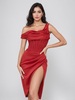 Robes De Soirée Corset Robe Moulante Semi-formelle À Une Épaule Robe Vert Sauge