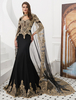 Robes de soirée de luxe brodé perlé robes de soirée de la Reine Anneneck à manches longues avec Cape