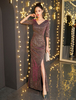 Robes de soirée paillettes robe de bal sexy demi-manches v cou