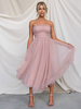 Robes De Soirée Robe Semi-formelle Plissée Sans Bretelles