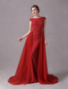 Robes de soirée Ruby Lace Tulle Backless Dress formelle avec le train