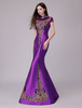 Robes De Soirée Satin Sirène Lavande Applique Robes Formelles