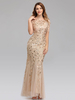 Robes De Soirée Sirène Manches Courtes Robe Maxi Semi-formelle