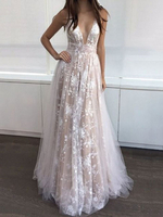 Robes de Soirées Longues Etés Sexy Imprimés robe fleurie en Mousselines avec Bretelles à Col Décolleté en V Coupe Cintrée Bas Evasée Unicolore